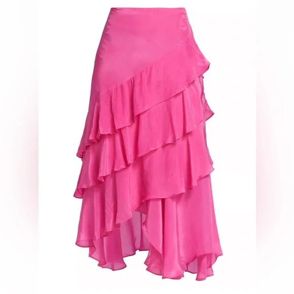 NWT FARM Rio [2-Pc] Marocaine Asymmetric Ruffle Skirt &  Ruffle Top - Picture 6 of 12